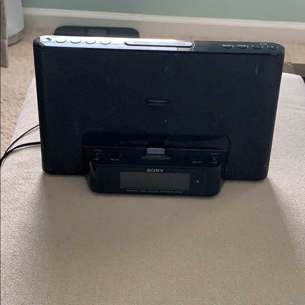 Sony alarm clock and speaker
